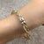 Twisted Hinge Opening Bangle Bracelet Two Tone White Yellow Gold 9ct 9k