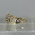 Daisy Flower Heart Shoulder CZ Ring 9ct 9k Yellow Gold - Size J 1/2