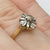 Diamond Daisy Flower Ring 18ct 18k Yellow Gold  - Size K