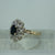 Sapphire & Diamond Ornate Halo Ring 9ct 9k Yellow Gold - Size P