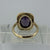 Retro Alexandrite Synthetic Bezel Set Cocktail Ring 9ct 9k Yellow Gold - Size O