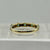 Emerald & Diamond Twist Band Ring 9ct 9k Yellow Gold - Size P