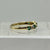 Emerald & Diamond Twist Band Ring 9ct 9k Yellow Gold - Size P