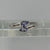 Pear Cut Iolite & Diamond Bypass Ring White Gold 9ct 9k - Size L