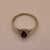 Garnet Solitaire Ring 9ct 9k Yellow Gold - Size M