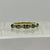 Emerald & Diamond Twist Band Ring 9ct 9k Yellow Gold - Size P