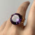 Alexandrite Synthetic Colour Change Cocktail Ring 14ct 14k Yellow Gold - Size M