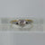 Antique Diamond Heart Platinum Set Solitaire Ring 18ct Yellow Gold - Size O