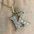 CZ Letter K Pendant 9ct 9k Yellow Gold