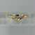 Bark Finish Wishbone Ring 9ct 9k Yellow Gold - Size Q