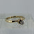 Diamond Solitaire Twist Ring 9ct 9K Yellow Gold - Size P