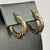 Twist Hatched Finish Small Hoop Earrings 9ct 9k Yellow Gold