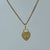 Heart Padlock Pendant Curb Chain Necklace 9ct 9k Yellow Gold - 16"