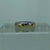 Diamond Flush Set Two Tone Wave Ring 9ct 9k Yellow Gold  - Size K 1/2