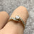 Diamond Solitaire With Accents Bypass Twist Ring 9ct 9k Yellow Gold - Size O