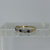 Sapphire & Diamond Half Eternity Ring 9ct 9K Yellow Gold - Size H 1/2