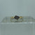 CZ Cluster Bypass Ring 14ct 14k Yellow Gold  - Size Q