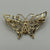 Textured Butterfly Pendant Brooch 9ct 9k Yellow Gold