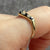 Diamond & Sapphire Wishbone Ring 9ct 9k Yellow Gold - Size O