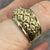 Chunky Quilt Textured Band Ring 9ct 9k Yellow Gold - Size Q