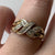 Diamond Crossover Twist Design Ring 9ct 9k Yellow Gold  - Size L