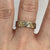 CZ Bark Finish Band Ring 9ct 9k Yellow Gold - Size N