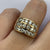 Diamond 1.35ct Three Row Channel Set Band Ring 14ct 14k Yellow Gold  - Size K