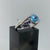 Blue Topaz & Sapphire Twist Ring 9ct 9k White Gold - Size N