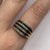 White and Black Diamond Band Ring 9ct 9k Yellow Gold  - Size P