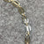 Two Tone Gold Unique Link Necklace 9ct 9k Yellow White Gold - 16" Inches