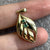 Emerald Leaf Shaped Pendant 9ct 9k Yellow Gold