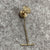 Embossed Tie Tack Pin Brooch Pendant 9ct 9k Yellow Gold