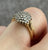 Diamond Cluster Twist Ring 9ct 9k Yellow Gold - Size J 1/2