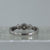 Contemporary Diamond Trilogy .25ct Bezel Set Ring 18ct 18k White Gold - Size N