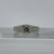 Gypsy Style Cubic Zirconia Ring 9ct 9k White Gold - Size U