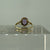 Amethyst Solitaire Bezel Set Split Shank Ring 9ct 9k Yellow Gold - Size N 1/2