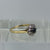 Diamond & Sapphire Daisy Flower Ring 18ct 18k Yellow Gold - Size O