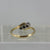 Antique Diamond Trilogy Bypass Platinum Set Ring 18ct Yellow Gold - Size L 1/2