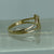 Double Intertwined Heart Rope Twist Split Shank Ring 9ct 9k Yellow Gold - Size H