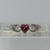 Pink Tourmaline Heart With Diamond Accents Ring White Gold 9ct 9k - Size M