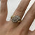 Diamond .25ct Cluster Croissant Shoulders Ring 9k 9ct Yellow Gold - Size L 1/2