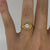 Retro Sunburst Diamond Unique Ring 18ct 18k Yellow Gold & Platinum - Size M