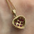 Ruby & Diamond Heart Pendant Fine Curb Chain Necklace 9ct 9k Yellow Gold - 18"