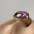 Alexandrite Synthetic Colour Change Cocktail Ring 14ct 14k Yellow Gold - Size M