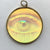 Holographic Trippy Eye Disc Pendant 9ct 9k Yellow Gold