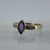 Marquise Amethyst & Diamond Accent Bezel Ring 9ct Yellow Gold - Size J