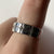 Diamond Trilogy Flush Set Chunky Band Ring 9ct 9K White Gold - Size O