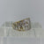 Diamond Two Tone Gold Patterned Ring 9ct 9k Yellow Gold - Size P