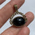 Black Onyx Victorian Style Filigree Swivel Fob Pendant 9ct 9k Yellow Gold