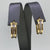 Luxury Italian Hoop Earrings Greek Key Two Tone Design 18ct 18kt Yellow Gold